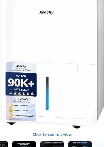 AEOCKY 25L/D Compressor Dehumidifier for Home, Laundry Drying, Drain Hose
