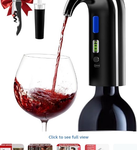 Electric Wine Aerator Decanter,Whisky Dispenser,Alcohol Pourer - Black